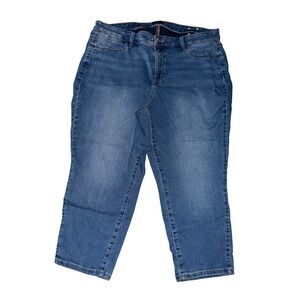 Talbots Womens Jegging Crop Jeans Medium Wash Denim Blue Size 18WP